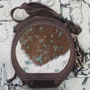 American Darling Brown and White Crossbody Bag